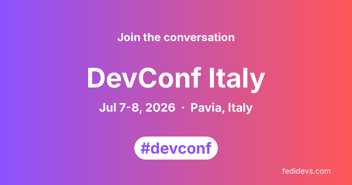 DevConf Italy 2026 Mastodon posts and highlights