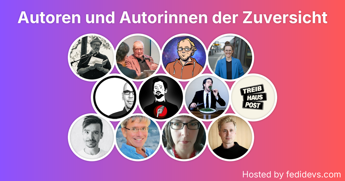 Autoren und Autorinnen der Zuversicht - Mastodon Starter Pack
