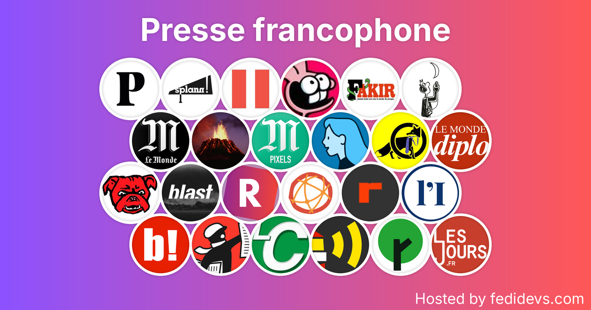 Presse francophone - Mastodon Starter Pack
