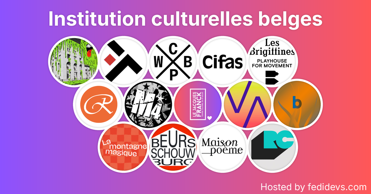 Institution culturelles belges - Mastodon Starter Pack