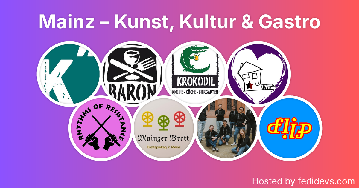 Mainz – Kunst, Kultur & Gastro - Mastodon Starter Pack