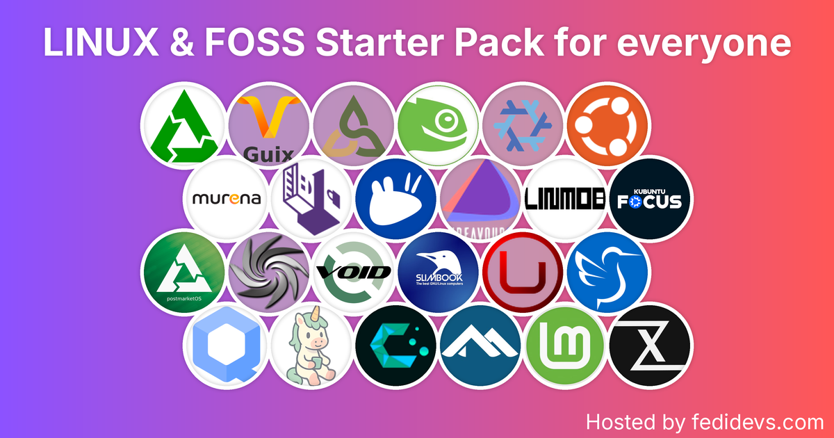 LINUX & FOSS Starter Pack for everyone - Mastodon Starter Pack