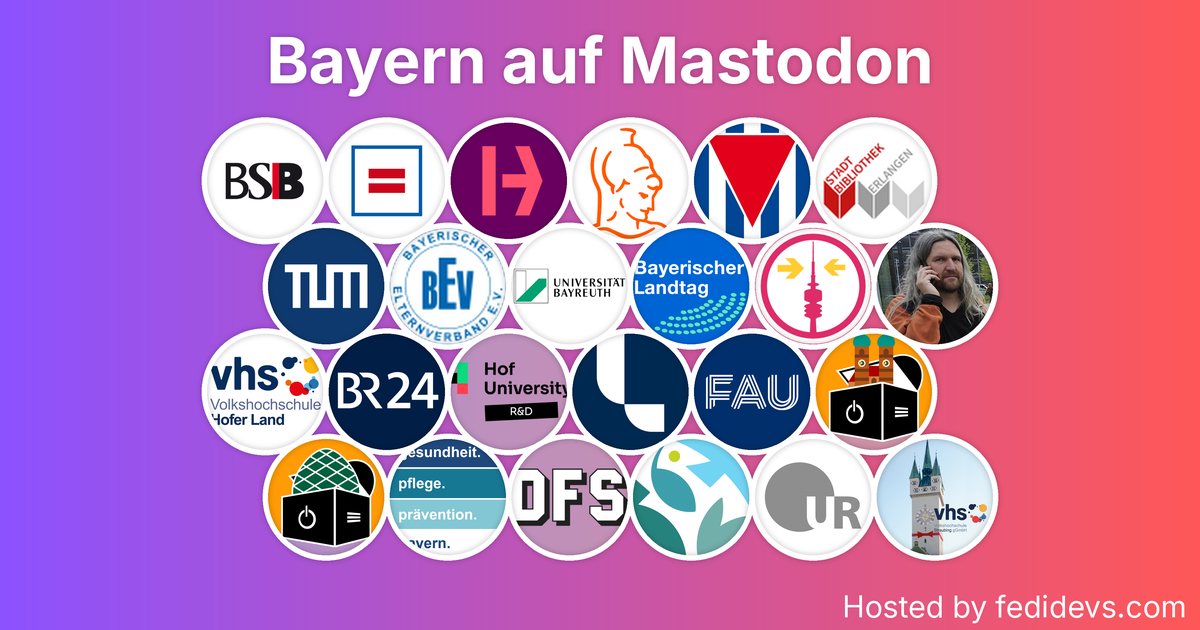 Bayern auf Mastodon - Mastodon Starter Pack