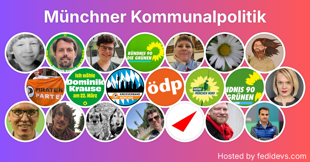 Münchner Kommunalpolitik - Mastodon Starter Pack